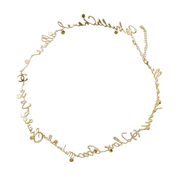 シャネル ネックレス I LOVE COCO ココマーク ラインストーン I24 S ABD430 CHANEL アクセサリー ロングネックレス
