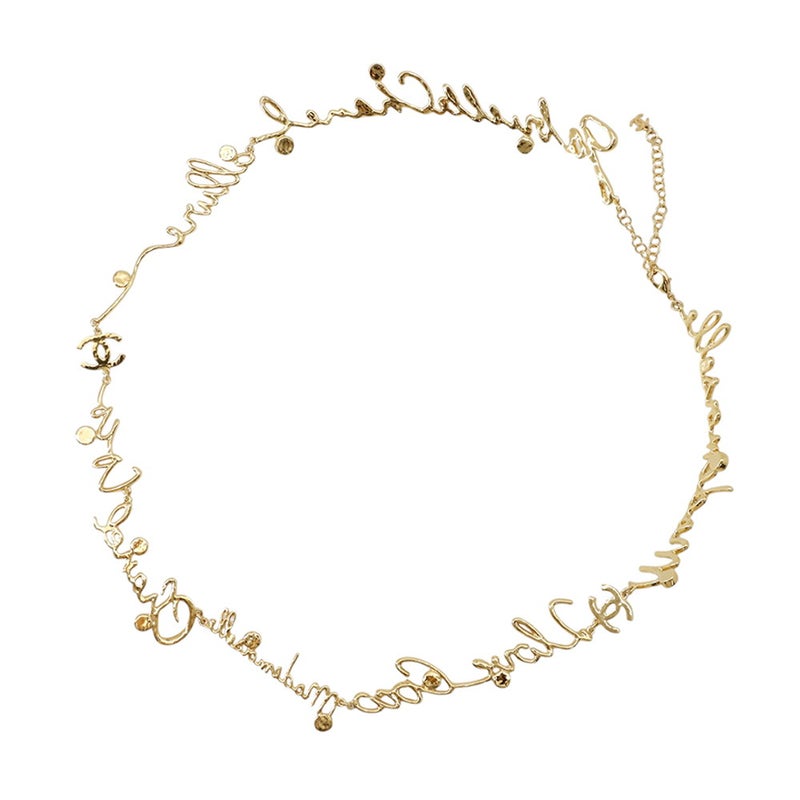シャネル ネックレス I LOVE COCO ココマーク ラインストーン I24 S ABD430 CHANEL アクセサリー ロングネックレス