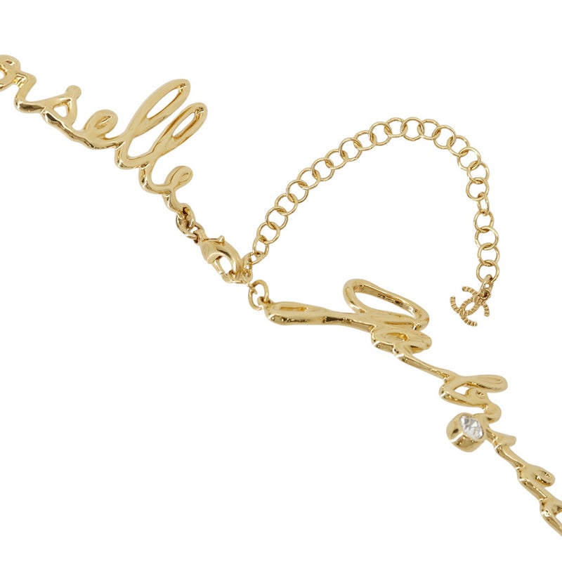 シャネル ネックレス I LOVE COCO ココマーク ラインストーン I24 S ABD430 CHANEL アクセサリー ロングネックレス
