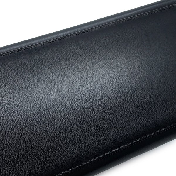 エルメス ハンドバッグ ケリー35 内縫い ブラック/シルバー金具 ボックスカーフ □F刻印 HERMES Kelly 2wayバッグ 黒