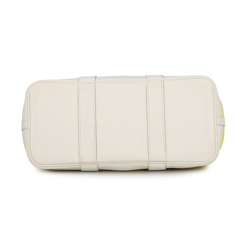 エルメス トートバッグ ガーデンパーティTPM ライム/クレ/シルバー金具 トワルオフィシエ/カントリー Y刻印 HERMES Garden Party