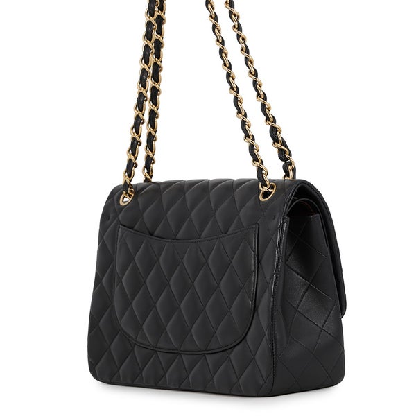 シャネル チェーンショルダーバッグ マトラッセ30 ココマーク ラムスキン CHANEL バッグ デカマトラッセ 黒