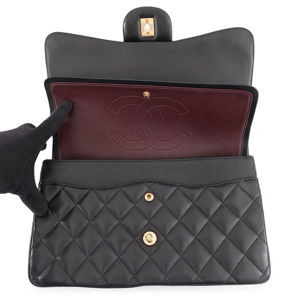 シャネル チェーンショルダーバッグ マトラッセ30 ココマーク ラムスキン CHANEL バッグ デカマトラッセ 黒
