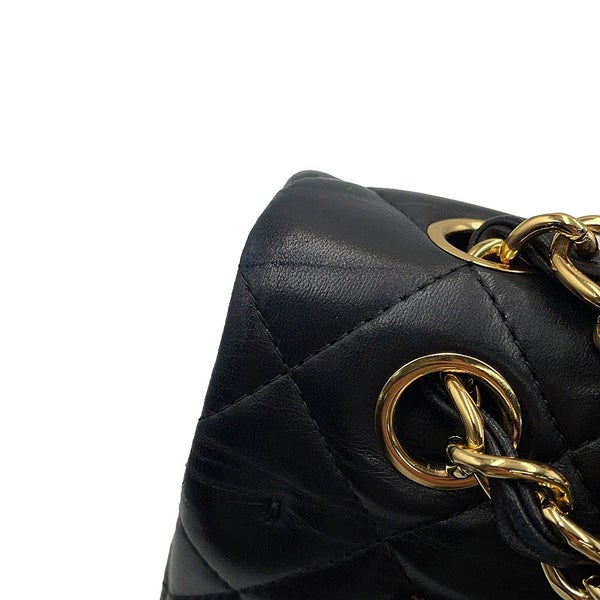 シャネル チェーンショルダーバッグ マトラッセ30 ココマーク ラムスキン CHANEL バッグ デカマトラッセ 黒