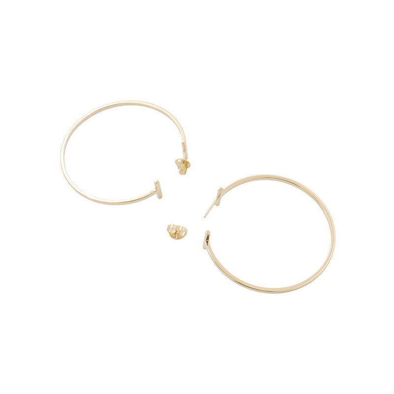 ティファニー ピアス Tワイヤー フープ エクストララージ K18YGイエローゴールド 67789962 Tiffany&Co. ジュエリー