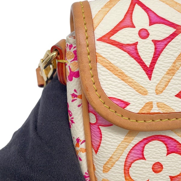 ルイヴィトン ハンドバッグ モノグラム・タイル バイ・ザ・プール ナノ・ディアヌ M83621 LOUIS VUITTON ヴィトン 2way 白