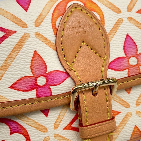 ルイヴィトン ハンドバッグ モノグラム・タイル バイ・ザ・プール ナノ・ディアヌ M83621 LOUIS VUITTON ヴィトン 2way 白