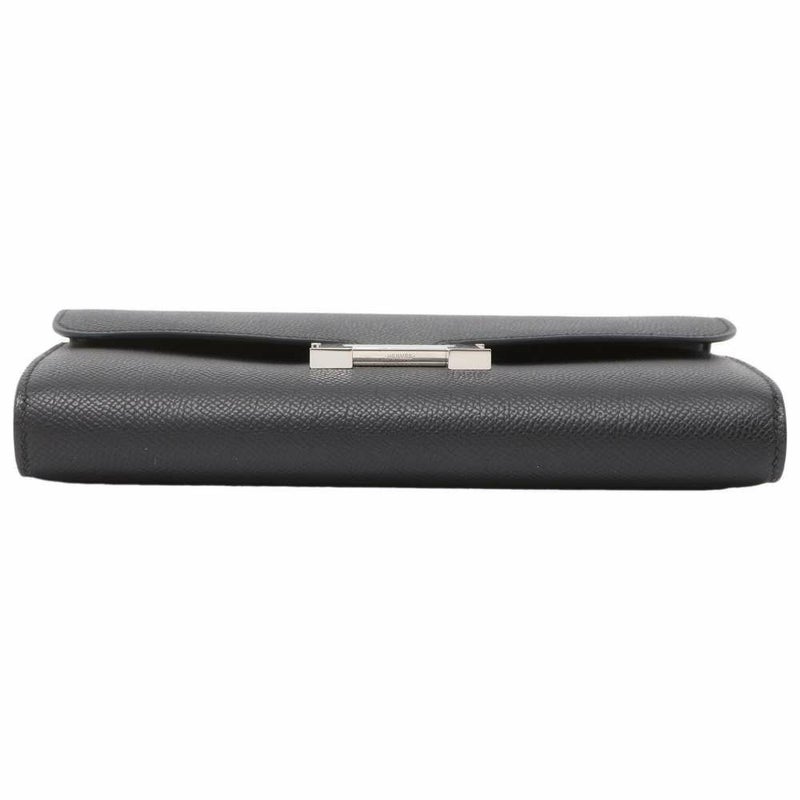 エルメス 長財布 コンスタンス トゥーゴー ロング ブラック/シルバー金具 ヴォーエプソン B刻印 財布 黒