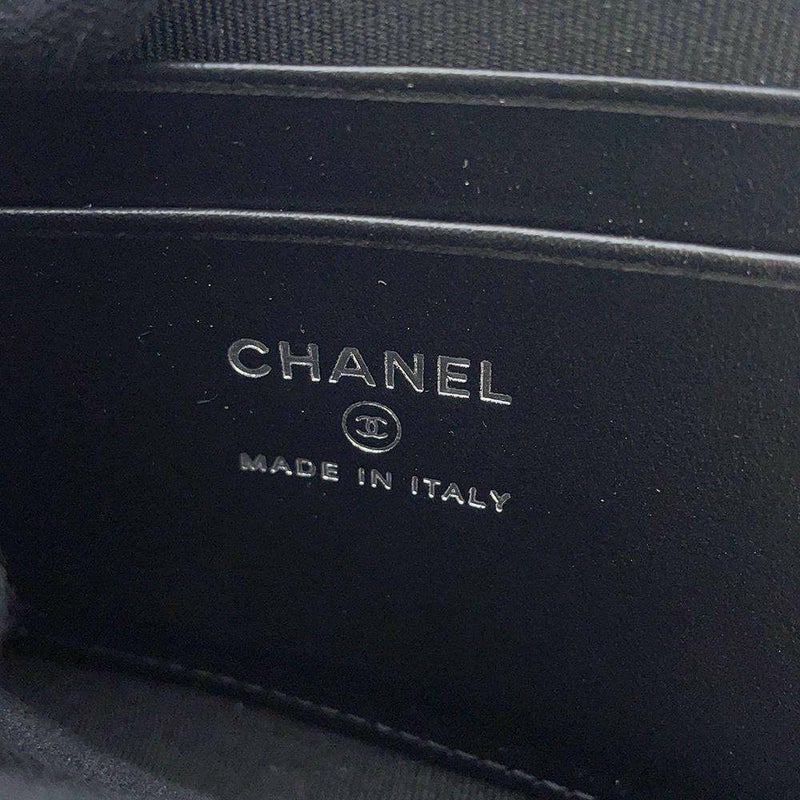 シャネル カードケース マトラッセ ココマーク グレインドカーフスキン AP3861 CHANEL 黒