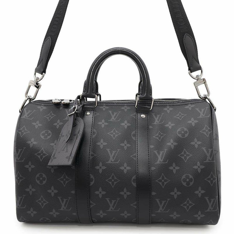 ルイヴィトン ハンドバッグ モノグラム・エクリプス リバース キーポル・バンドリエール35 M46655 2way ブラック 黒