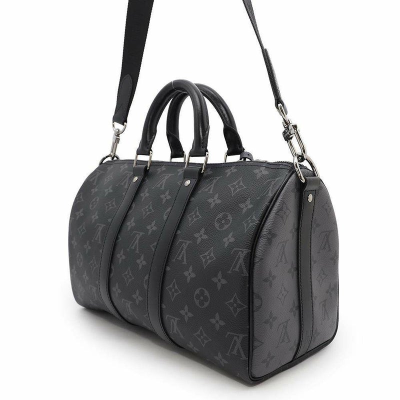 ルイヴィトン ハンドバッグ モノグラム・エクリプス リバース キーポル・バンドリエール35 M46655 2way ブラック 黒