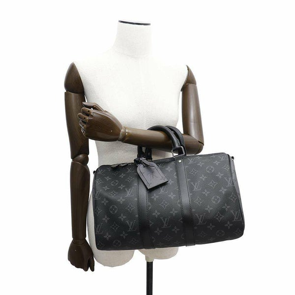 ルイヴィトン ハンドバッグ モノグラム・エクリプス リバース キーポル・バンドリエール35 M46655 2way ブラック 黒