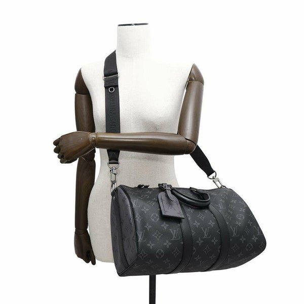 ルイヴィトン ハンドバッグ モノグラム・エクリプス リバース キーポル・バンドリエール35 M46655 2way ブラック 黒