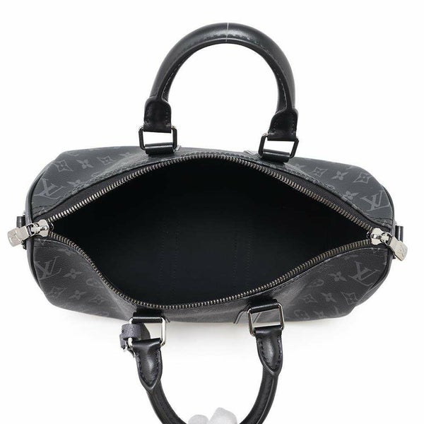 ルイヴィトン ハンドバッグ モノグラム・エクリプス リバース キーポル・バンドリエール35 M46655 2way ブラック 黒