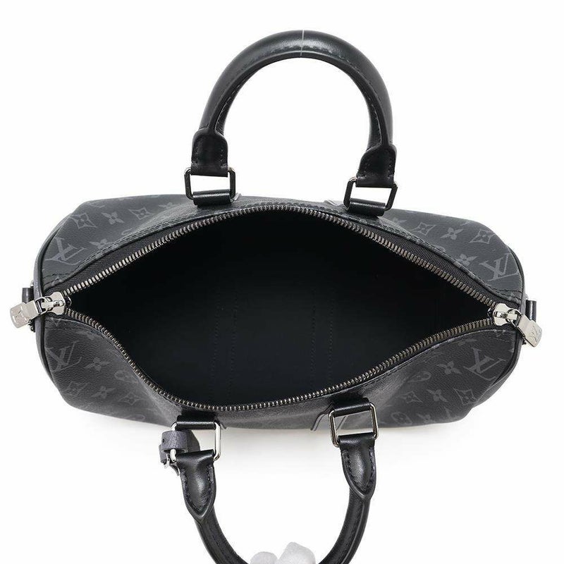 ルイヴィトン ハンドバッグ モノグラム・エクリプス リバース キーポル・バンドリエール35 M46655 2way ブラック 黒