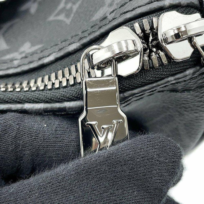 ルイヴィトン ハンドバッグ モノグラム・エクリプス リバース キーポル・バンドリエール35 M46655 2way ブラック 黒