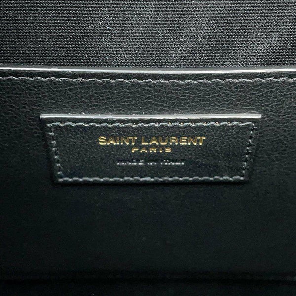 サンローランパリ ショルダーバッグ マンハッタン ミディアム クロコ型押しレザー 579271 SAINT LAURENT PARIS 黒