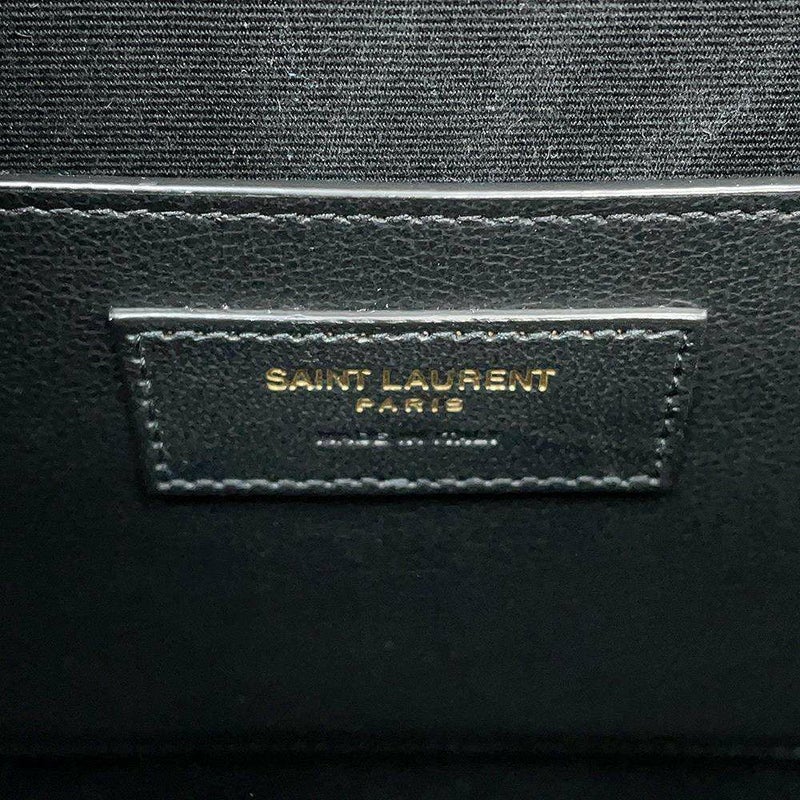 サンローランパリ ショルダーバッグ マンハッタン ミディアム クロコ型押しレザー 579271 SAINT LAURENT PARIS 黒