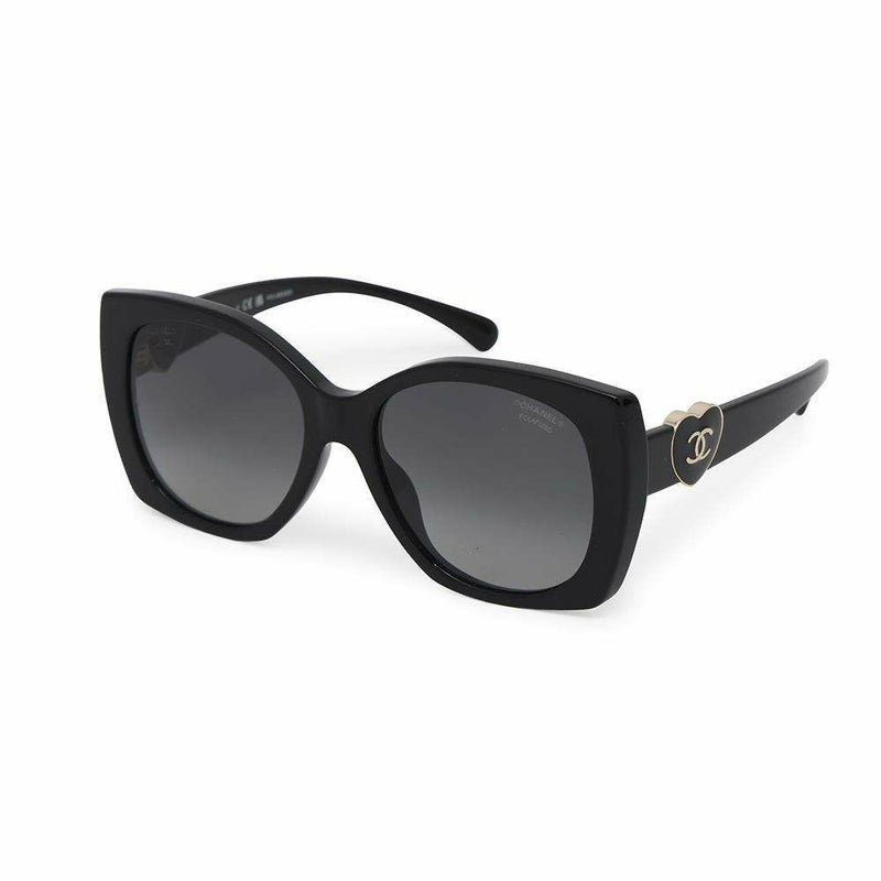 シャネル サングラス ココマーク ハートモチーフ スクエア シェイプ アイウェア A71589 CHANEL 黒