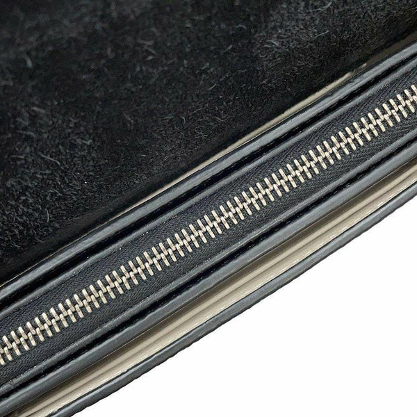 セリーヌ ショルダーウォレット クラッチオン レザー CELINE 長財布 黒