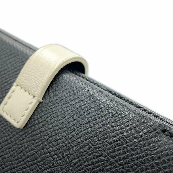 セリーヌ ショルダーウォレット クラッチオン レザー CELINE 長財布 黒