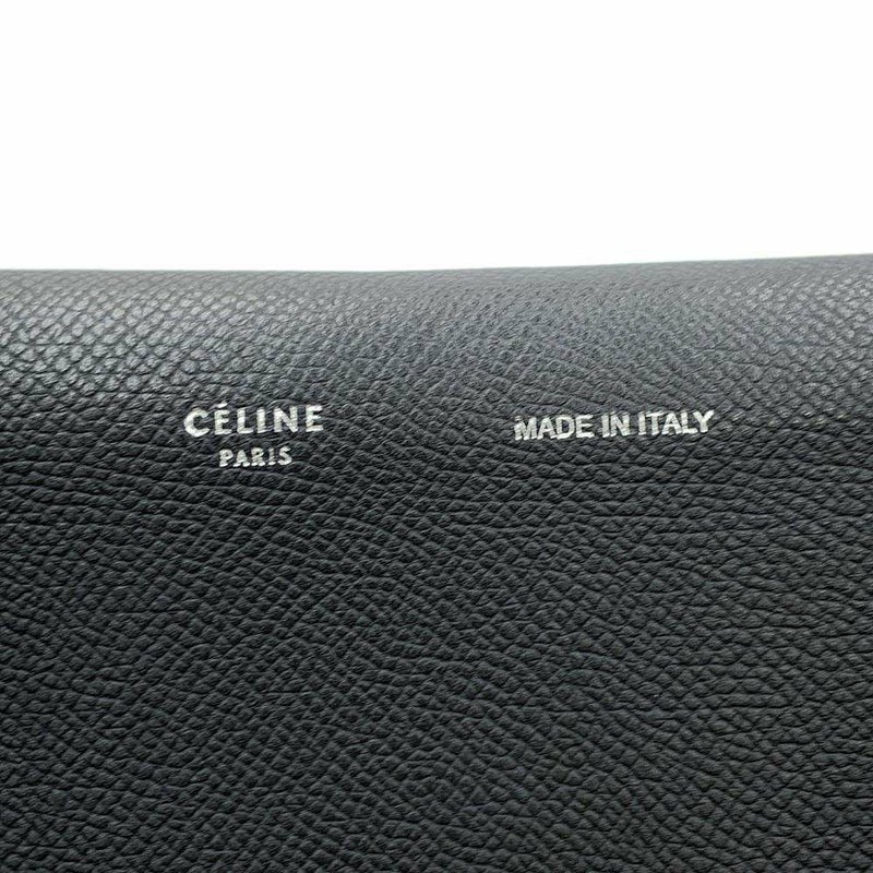セリーヌ ショルダーウォレット クラッチオン レザー CELINE 長財布 黒