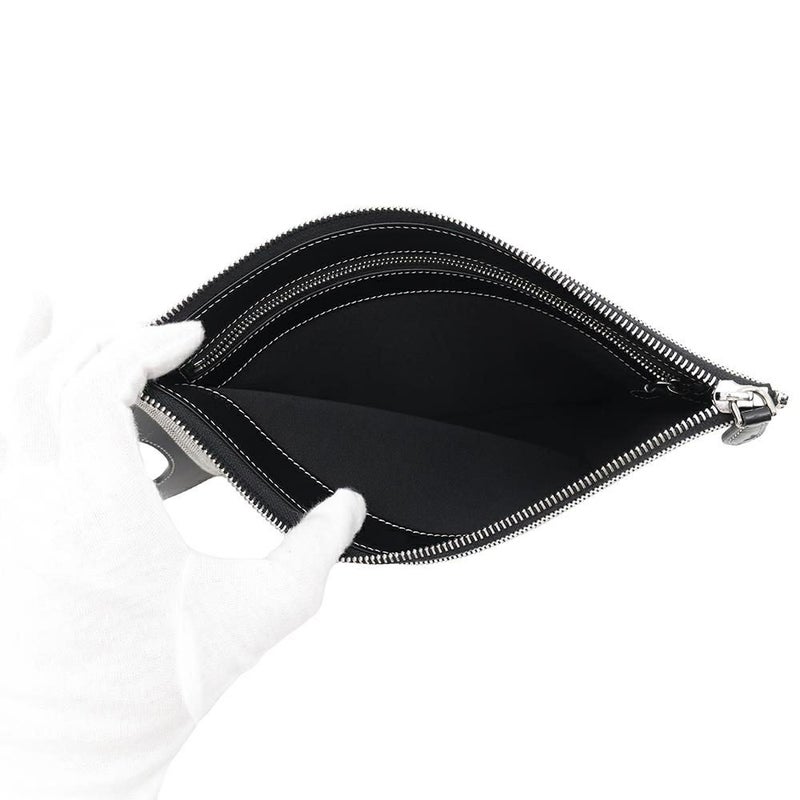 バーバリー クラッチバッグ ホースフェリー ロゴ キャンバス BURBERRY バッグ 黒