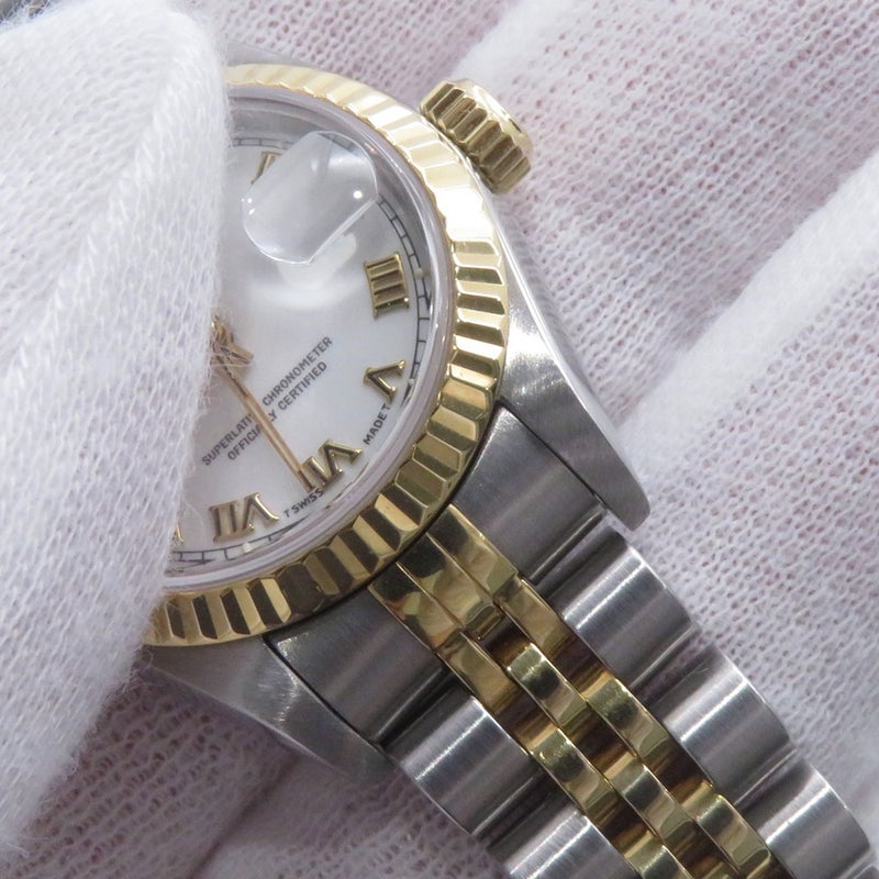 ロレックス デイトジャスト W番 SS/K18YG 69173 ROLEX 腕時計 白文字盤