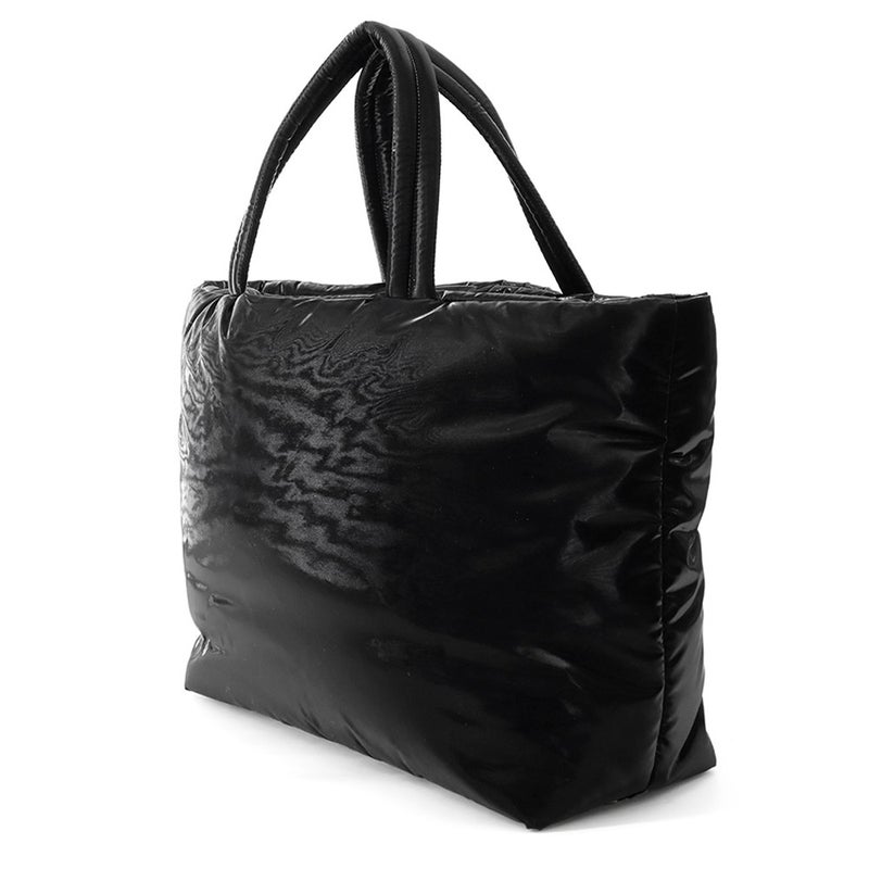 サンローランパリ トートバッグ ワイド パファー ロゴ ナイロン 756269 SAINT LAURENT PARIS バッグ 黒
