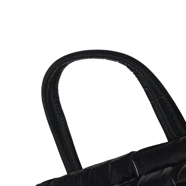 サンローランパリ トートバッグ ワイド パファー ロゴ ナイロン 756269 SAINT LAURENT PARIS バッグ 黒