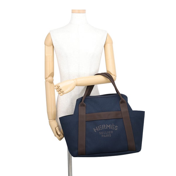 エルメス サックドパンサージュ グルーム SAC DE PANSAGE GROOM ネイビー/フー C刻印 HERMES ２way