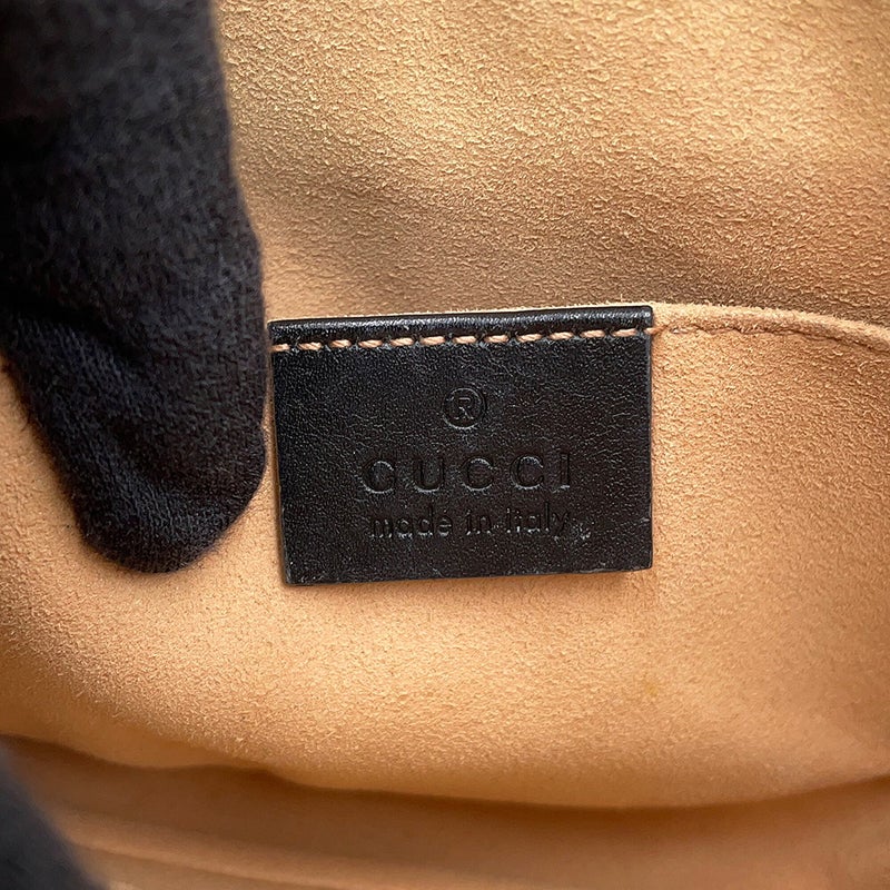 グッチ ボディバッグ GGマーモント レザー 491294 GUCCI ベルトバッグ ウエストポーチ 黒