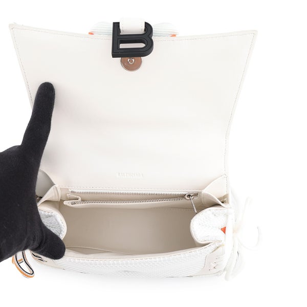 バレンシアガ ハンドバッグ スニーカーヘッド トップハンドル メッシュ レザー 661723 BALENCIAGA 2way 白