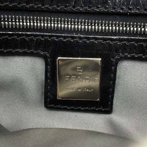 フェンディ ハンドバッグ マンマバケット ウール レザー 16059 FENDI 白 黒
