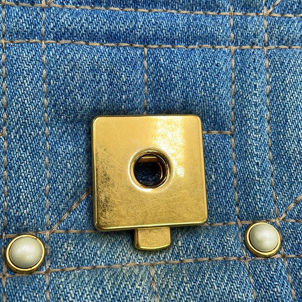 グッチ チェーンショルダーバッグ GGマーモント スモール デニム フェイクパール 446744 GUCCI
