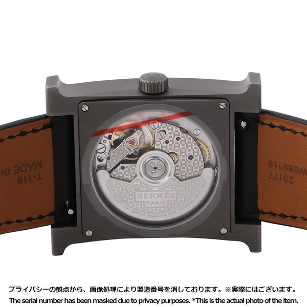エルメス Hウォッチ ラージサイズ HH5.841/W054131WW HERMES 腕時計 グレー文字盤
