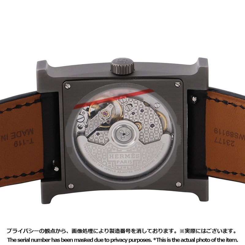 エルメス Hウォッチ ラージサイズ HH5.841/W054131WW HERMES 腕時計 グレー文字盤