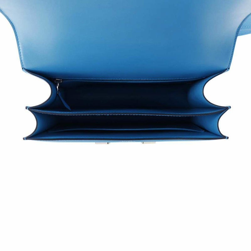 エルメス ショルダーバッグ コンスタンス24  ブルーフリーダ/シルバー金具 エプソン /アリゲーター/リザード Z刻印