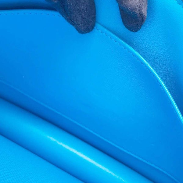 エルメス ショルダーバッグ コンスタンス24  ブルーフリーダ/シルバー金具 エプソン /アリゲーター/リザード Z刻印