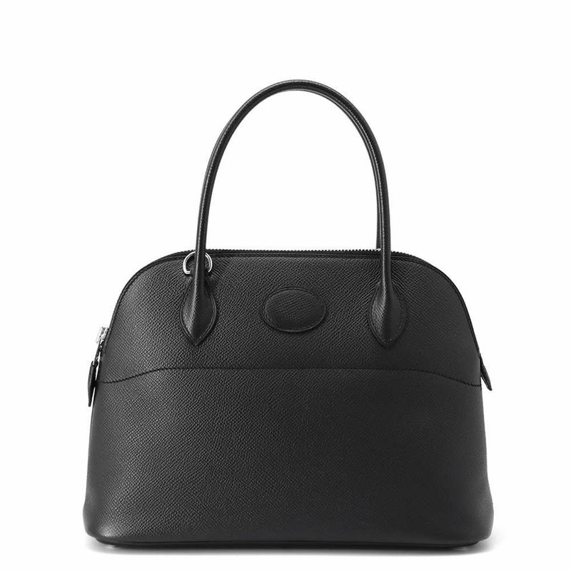 エルメス ハンドバッグ ボリード27 ブラック/シルバー金具 エプソン □Q刻印 HERMES Bolide 2wayショルダーバッグ 黒