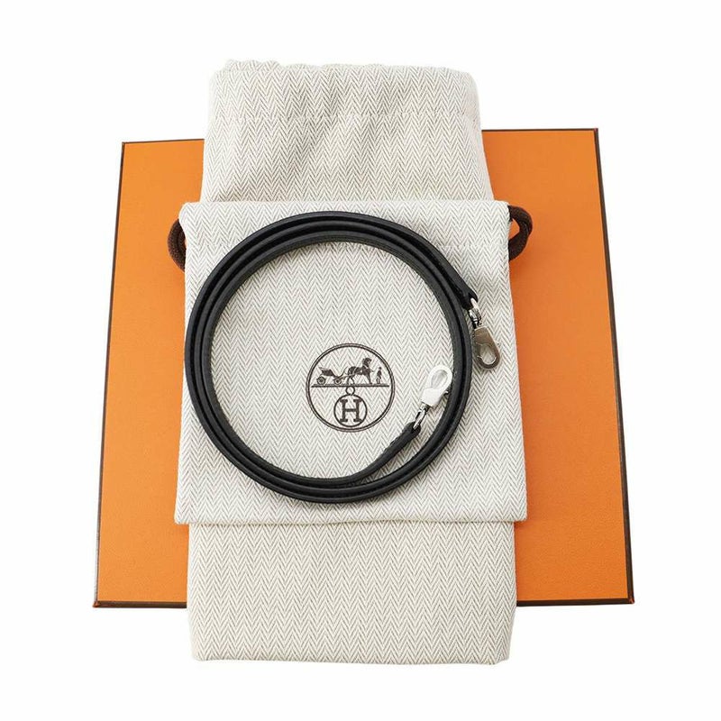 エルメス ハンドバッグ ミニケリー2 外縫い ブラック/シルバー金具 エプソン W刻印 2wayショルダー 黒