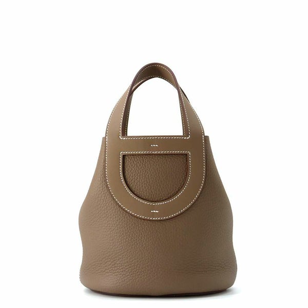 エルメス トートバッグ インザループ 18 エトゥープ/ゴールド金具 トリヨンクレマンス/スイフト W刻印