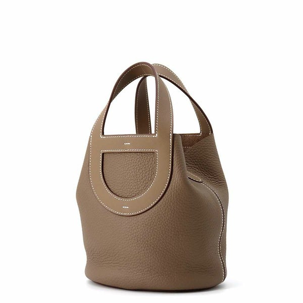 エルメス トートバッグ インザループ 18 エトゥープ/ゴールド金具 トリヨンクレマンス/スイフト W刻印