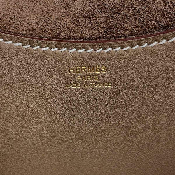 エルメス トートバッグ インザループ 18 エトゥープ/ゴールド金具 トリヨンクレマンス/スイフト W刻印