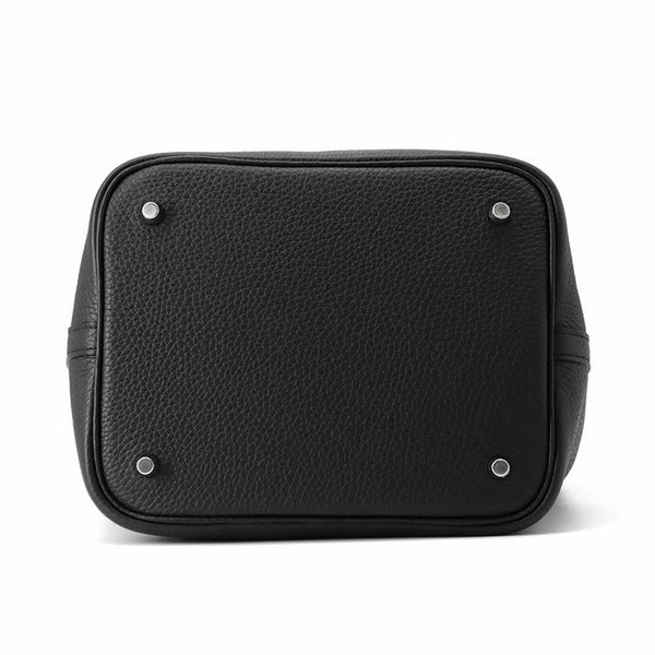 エルメス ハンドバッグ ピコタンロックMM ブラック/シルバー金具 トリヨンクレマンス K刻印 HERMES トートバッグ 黒