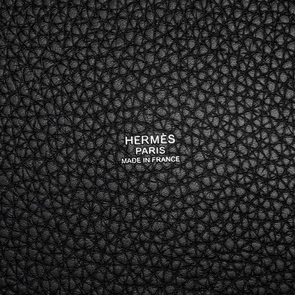 エルメス ハンドバッグ ピコタンロックMM ブラック/シルバー金具 トリヨンクレマンス K刻印 HERMES トートバッグ 黒