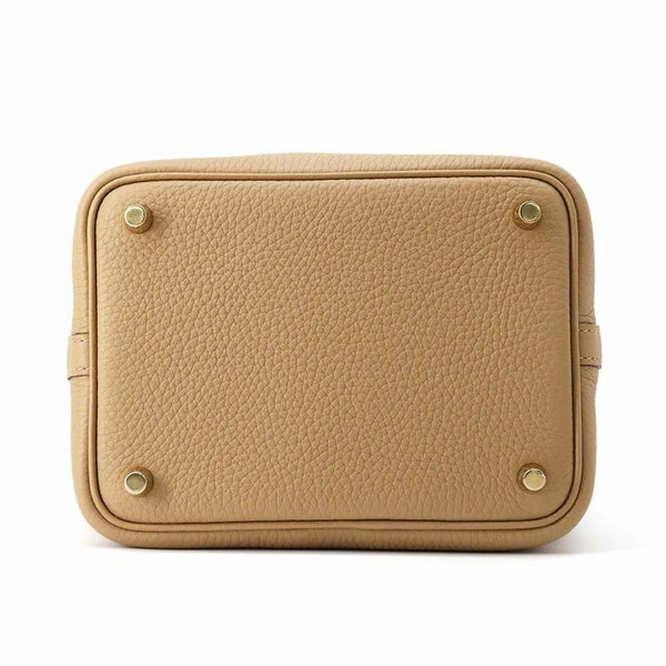 エルメス ハンドバッグ ピコタンロックPM ビスキュイ/ゴールド金具 トリヨンクレマンス K刻印 HERMES トートバッグ