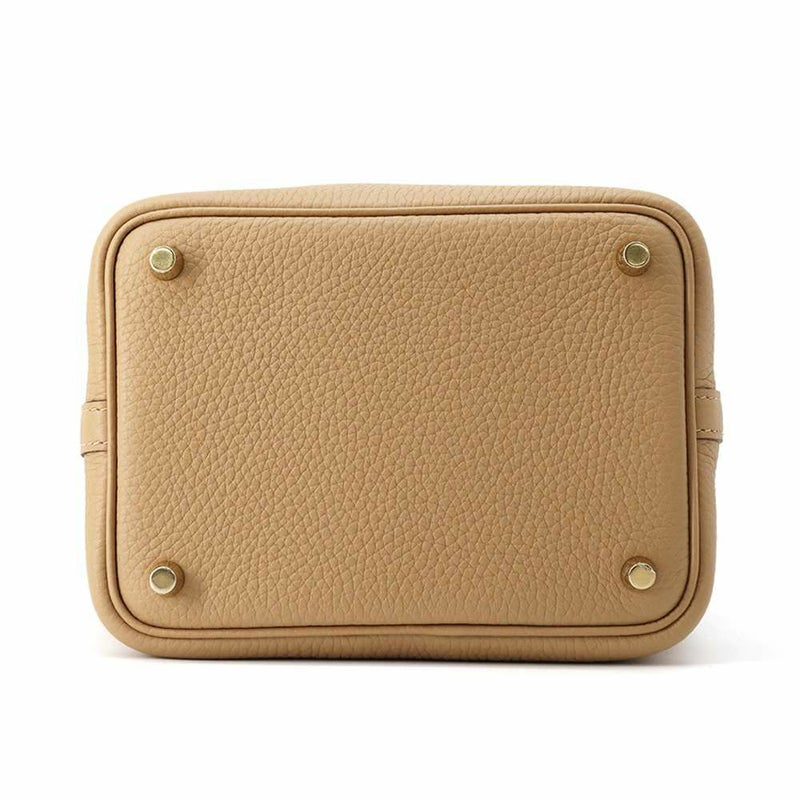 エルメス ハンドバッグ ピコタンロックPM ビスキュイ/ゴールド金具 トリヨンクレマンス K刻印 HERMES トートバッグ