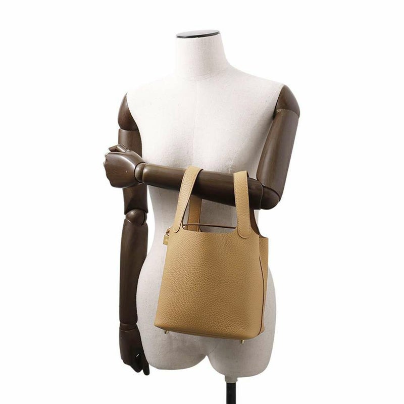 エルメス ハンドバッグ ピコタンロックPM ビスキュイ/ゴールド金具 トリヨンクレマンス K刻印 HERMES トートバッグ