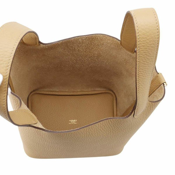 エルメス ハンドバッグ ピコタンロックPM ビスキュイ/ゴールド金具 トリヨンクレマンス K刻印 HERMES トートバッグ